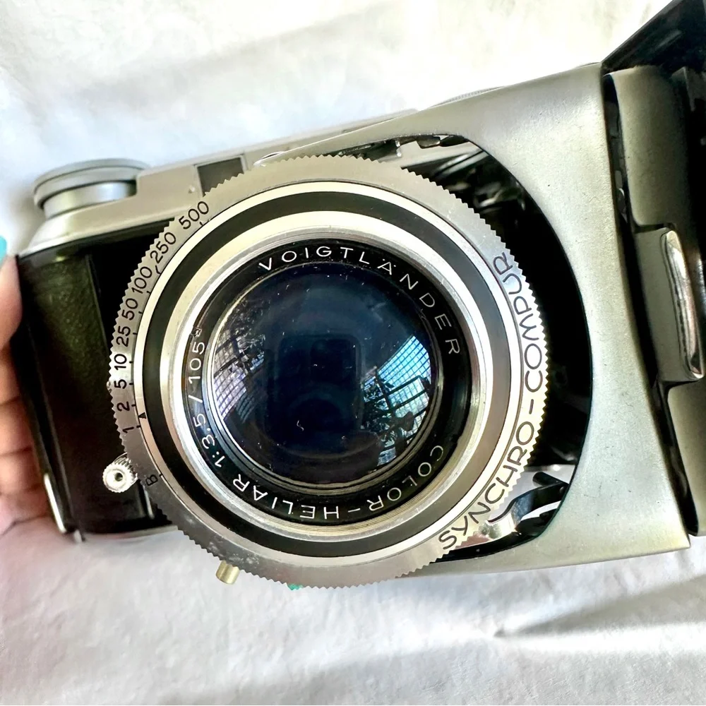 RARE VOIGHTLANDER BESSA II FOLDING CAMERA COLOR-HELIAR 3.5/105 LENS MED FORMAT